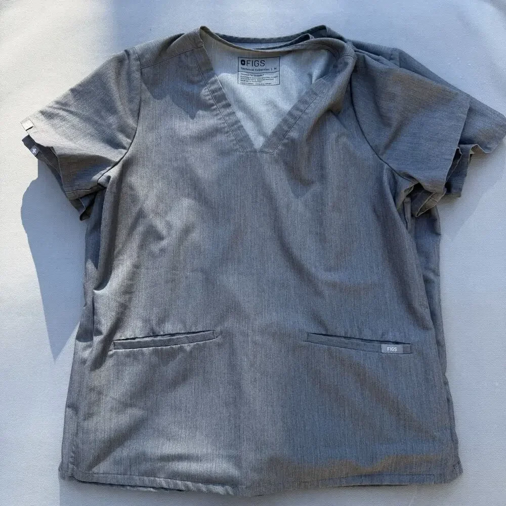 FIGS Graphite Grey Scrubs Lot Men M Casma 3-Pocket Tops Pants 7 Pc Set